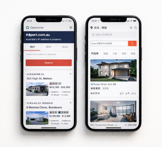 Two phones, different portals, comparison