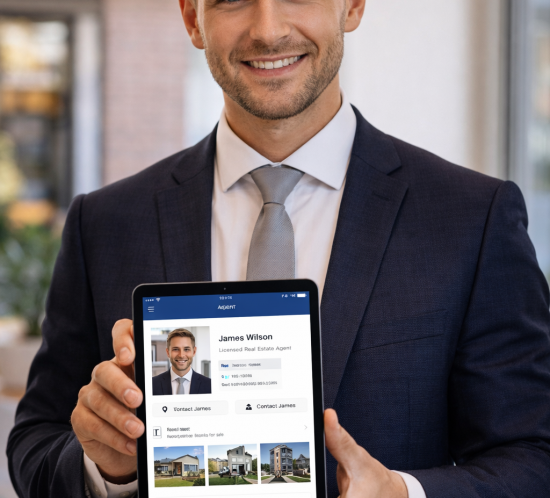 Agent profile photo, trust, professional credibility