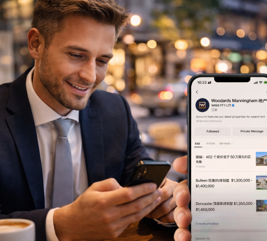 Agent on WeChat, cafe setting, smartphone
