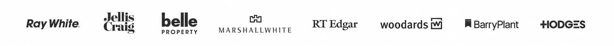Logos of Australian real estate agencies who work with ACproperty