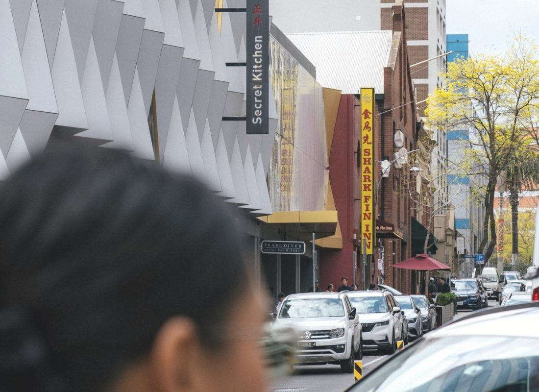 Street scene in Melbourne Chinatown